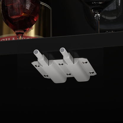 Vitrine de rangement avec éclairage LED et portes en verre trempé