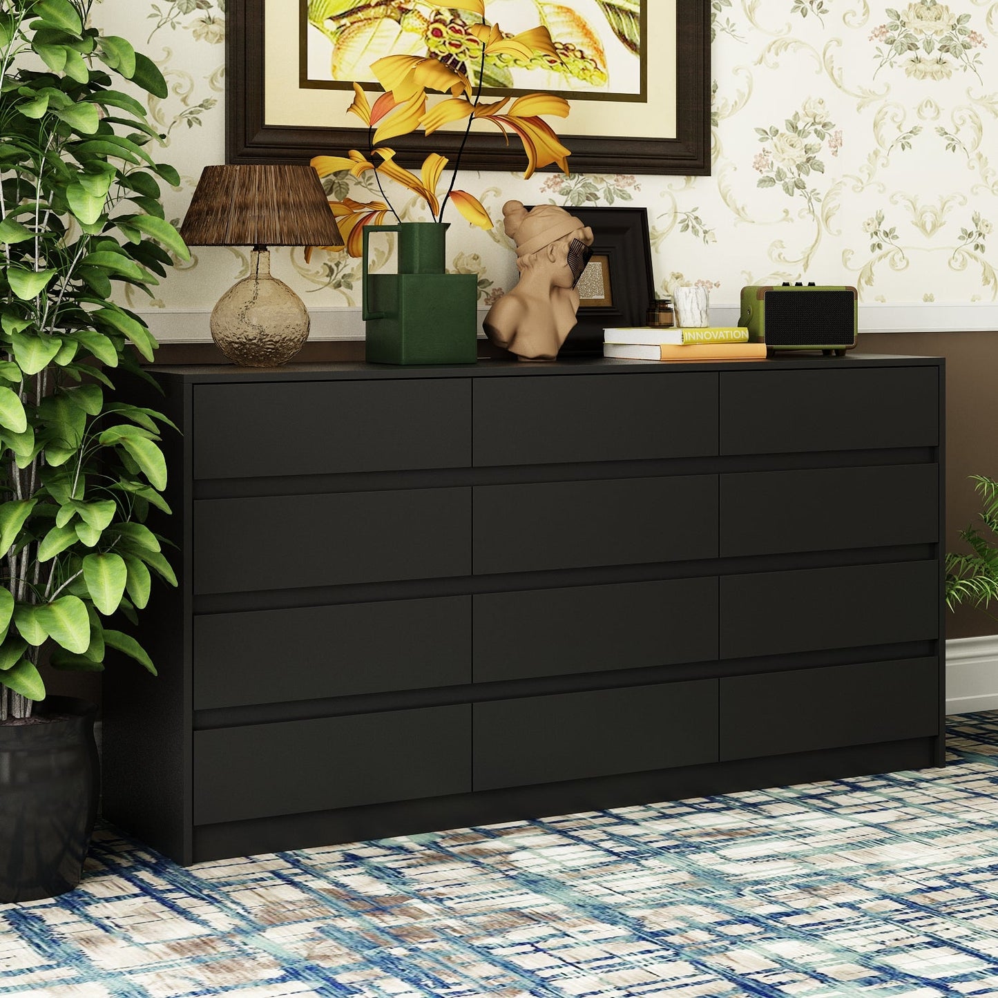 Commode 63 W à 12 tiroirs