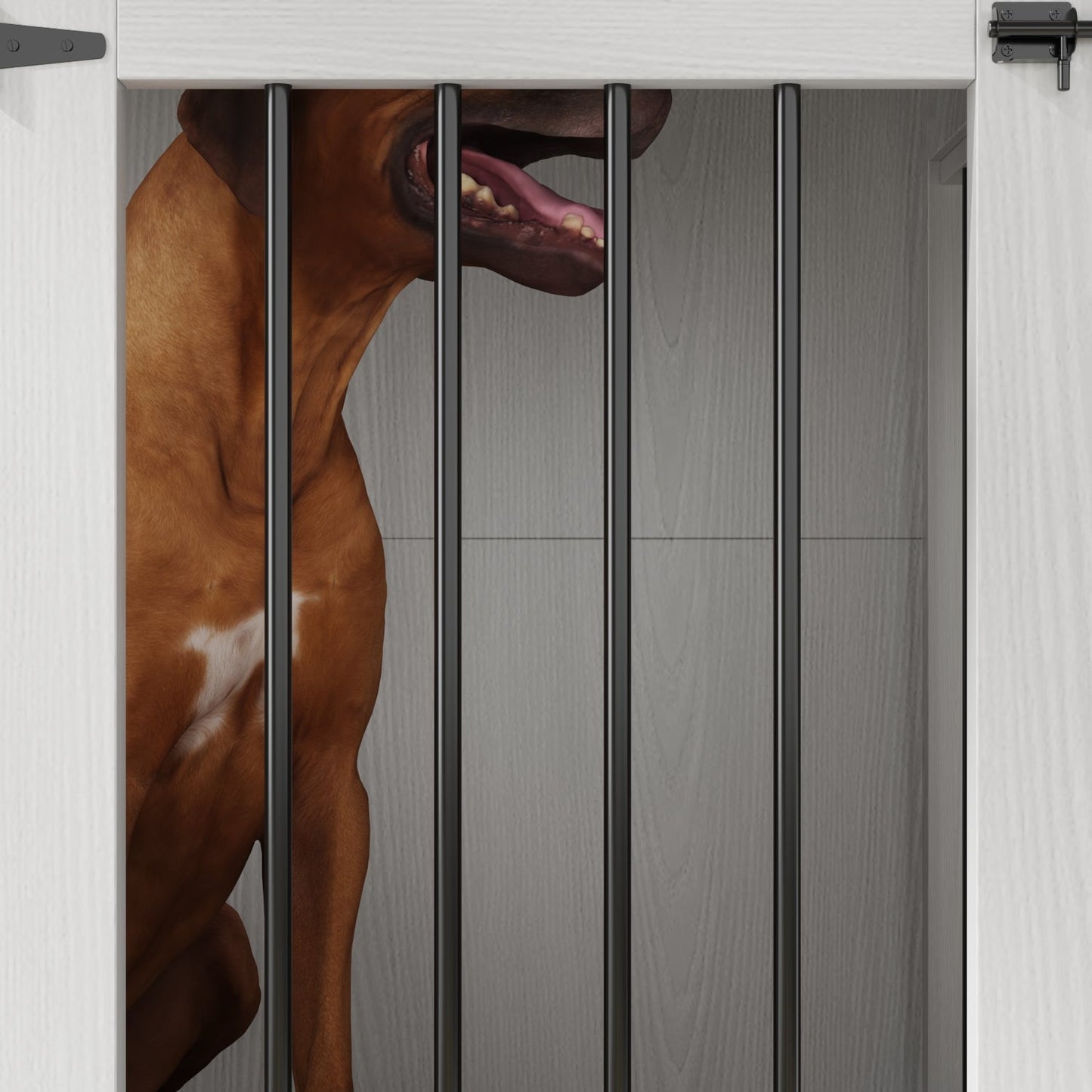 Grande cage en bois pour chien avec 2 tiroirs et séparateurs