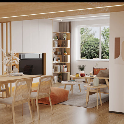 Bibliothèque d'exposition géométrique à 7 étagères (81,9 pouces)