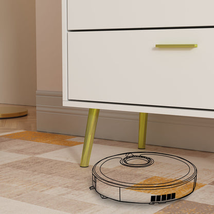 Commode contemporaine polyvalente avec 5 grands tiroirs de rangement 