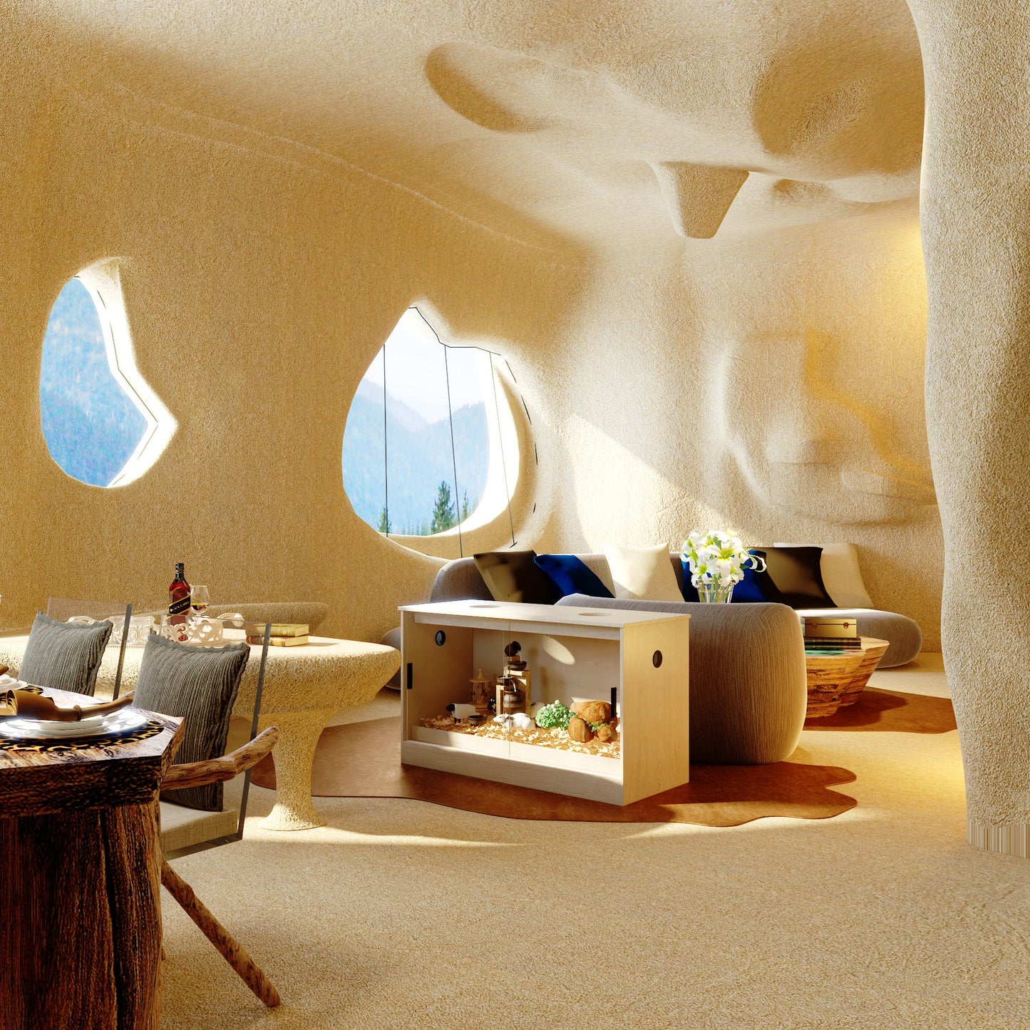 Terrarium pour reptiles de 120 cm x 50 cm x 70 cm