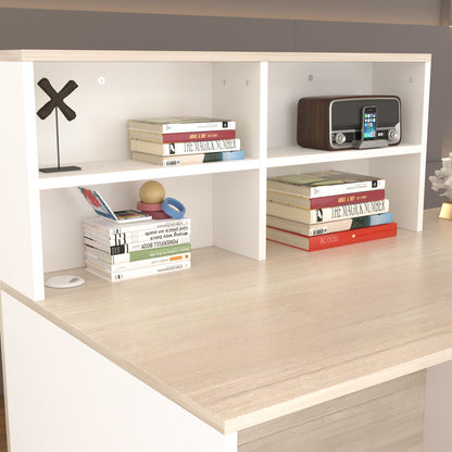 Bureau d'accueil avec comptoir et armoires de classement pour la caisse et la vente au détail 