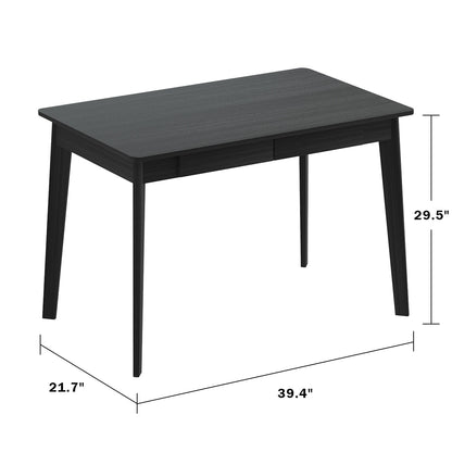 Bureau minimaliste en bois blanc, table d'étude pour bureau, 39,4 cm de large