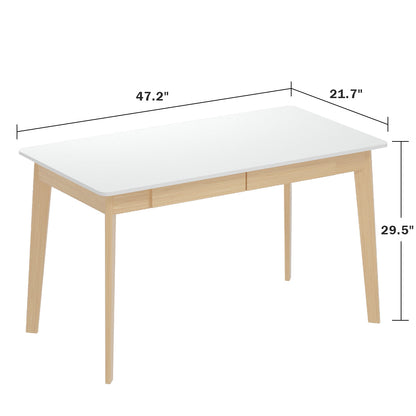 Bureau minimaliste en bois, large et robuste, 47,2 cm de large.