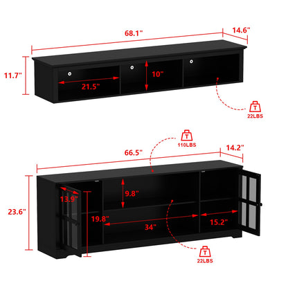 Meuble TV grand centre de divertissement