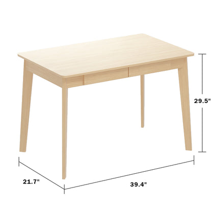 Bureau minimaliste en bois blanc, table d'étude pour bureau, 39,4 cm de large