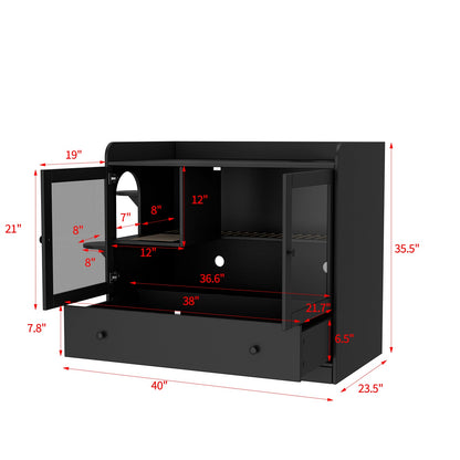 Enclos en bois pour bac à litière Enclos en bois pour bac à litière