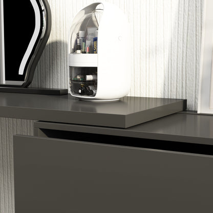 Table de travail pivotante en forme de L avec 6 tiroirs