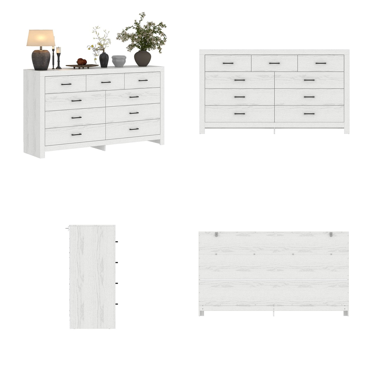 Commode à 9 tiroirs de style rustique