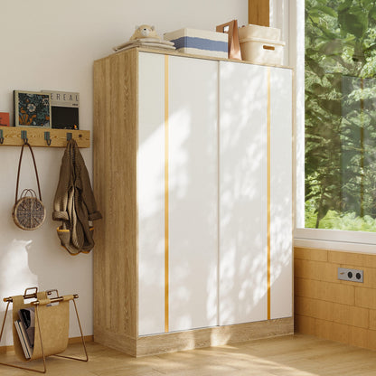 Système de placard à portes coulissantes blanc chaud