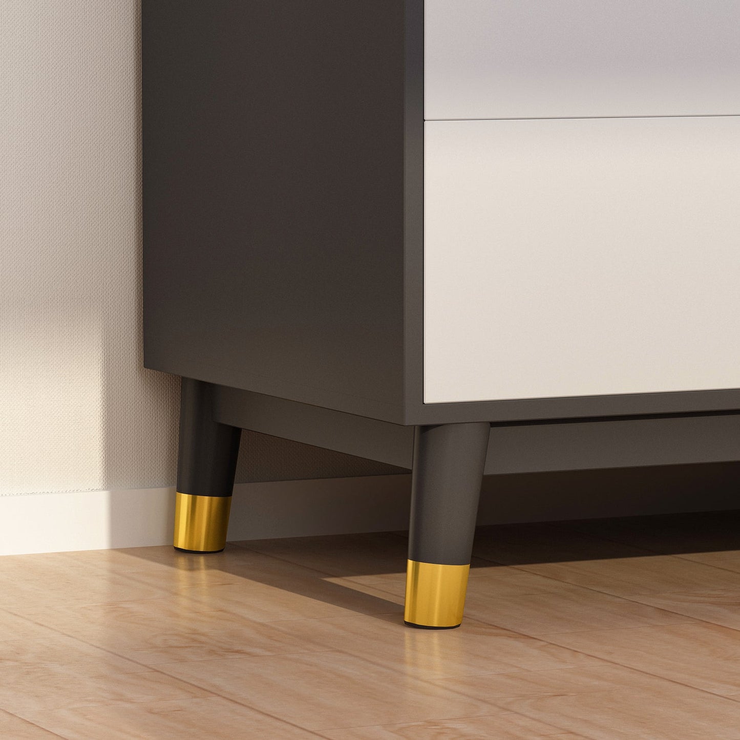 Armoire moderne grand placard de rangement 2 portes 2 tiroirs