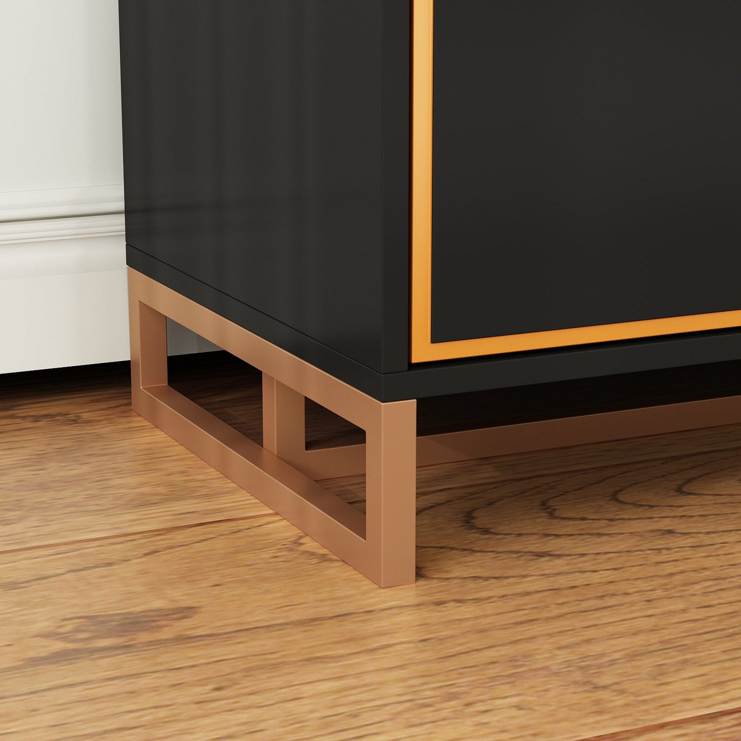 Meuble TV et centre multimédia à 2 portes de 70,9 pouces de large avec 2 étagères ouvertes