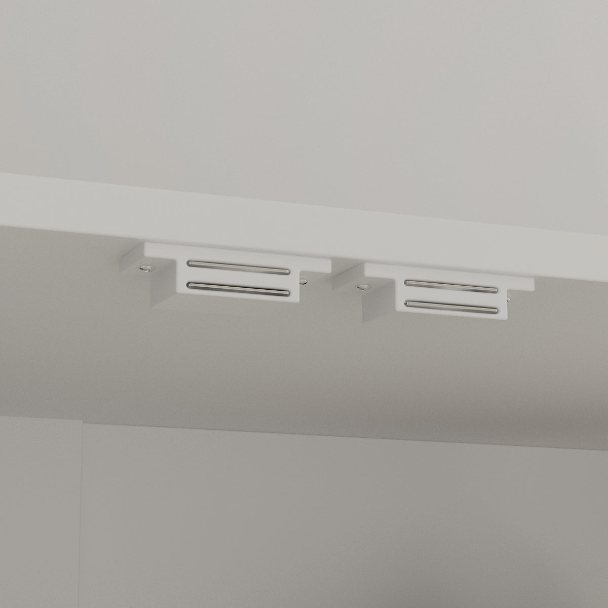 Bibliothèque vitrine laquée blanche avec 2 portes vitrées