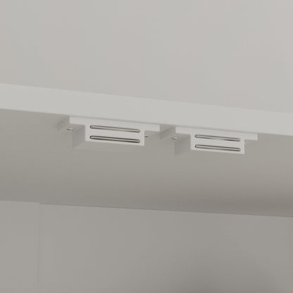 Bibliothèque vitrine laquée blanche avec 2 portes vitrées