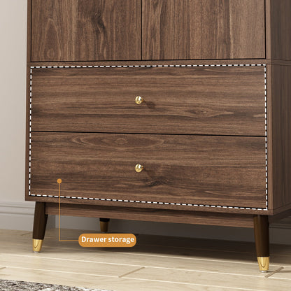 Armoire moderne grand placard de rangement 2 portes 2 tiroirs