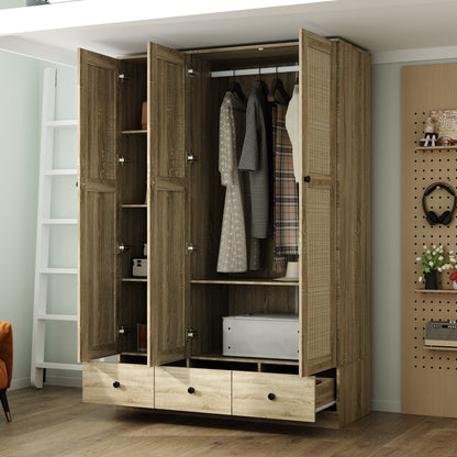 Armoire en bois massif et en panneaux de particules