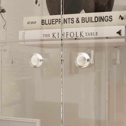 Bibliothèque vitrine transparente avec tiroir et serrure, 180 cm de hauteur x 70 cm de largeur