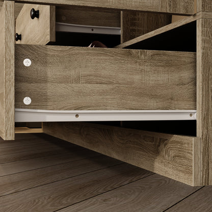 Armoire de style rustique avec 4 portes tressées en vigne