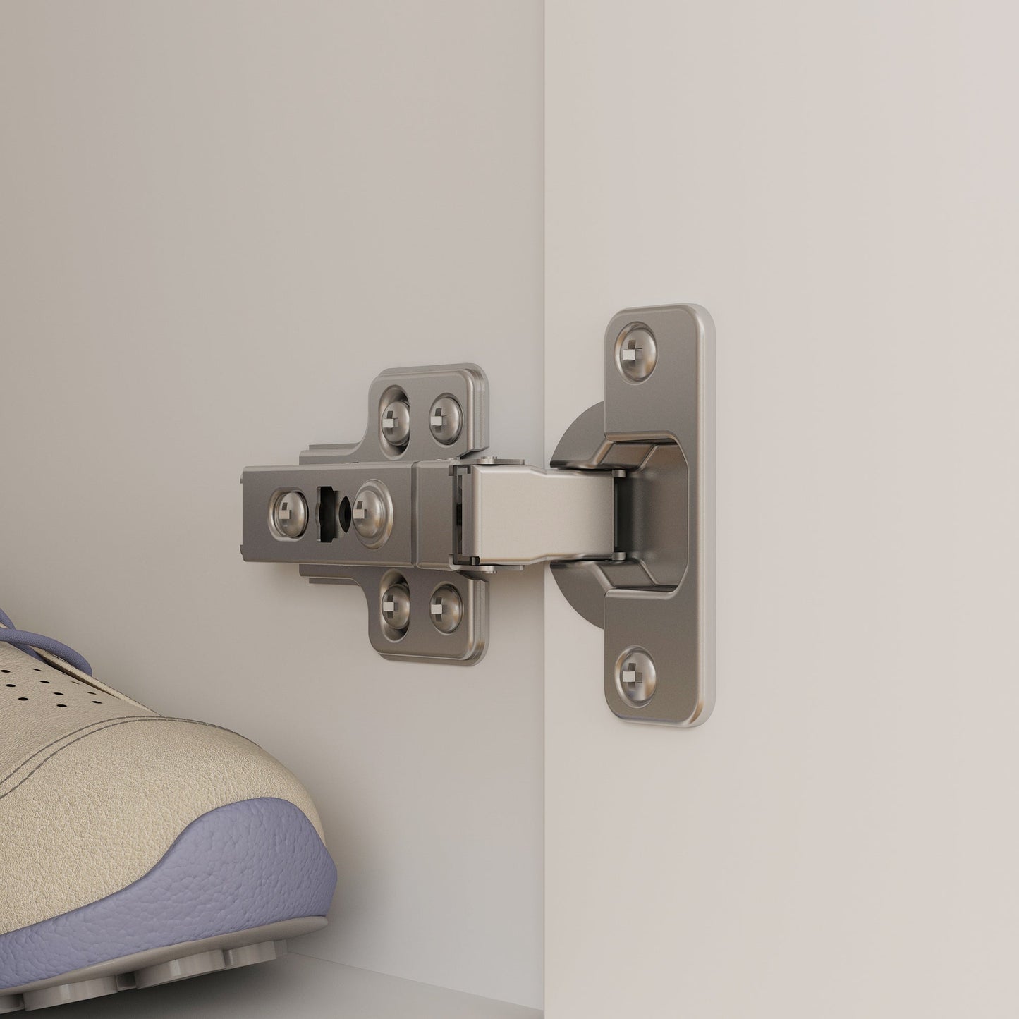 Armoire élégante avec un grand espace de rangement et une finition blanche