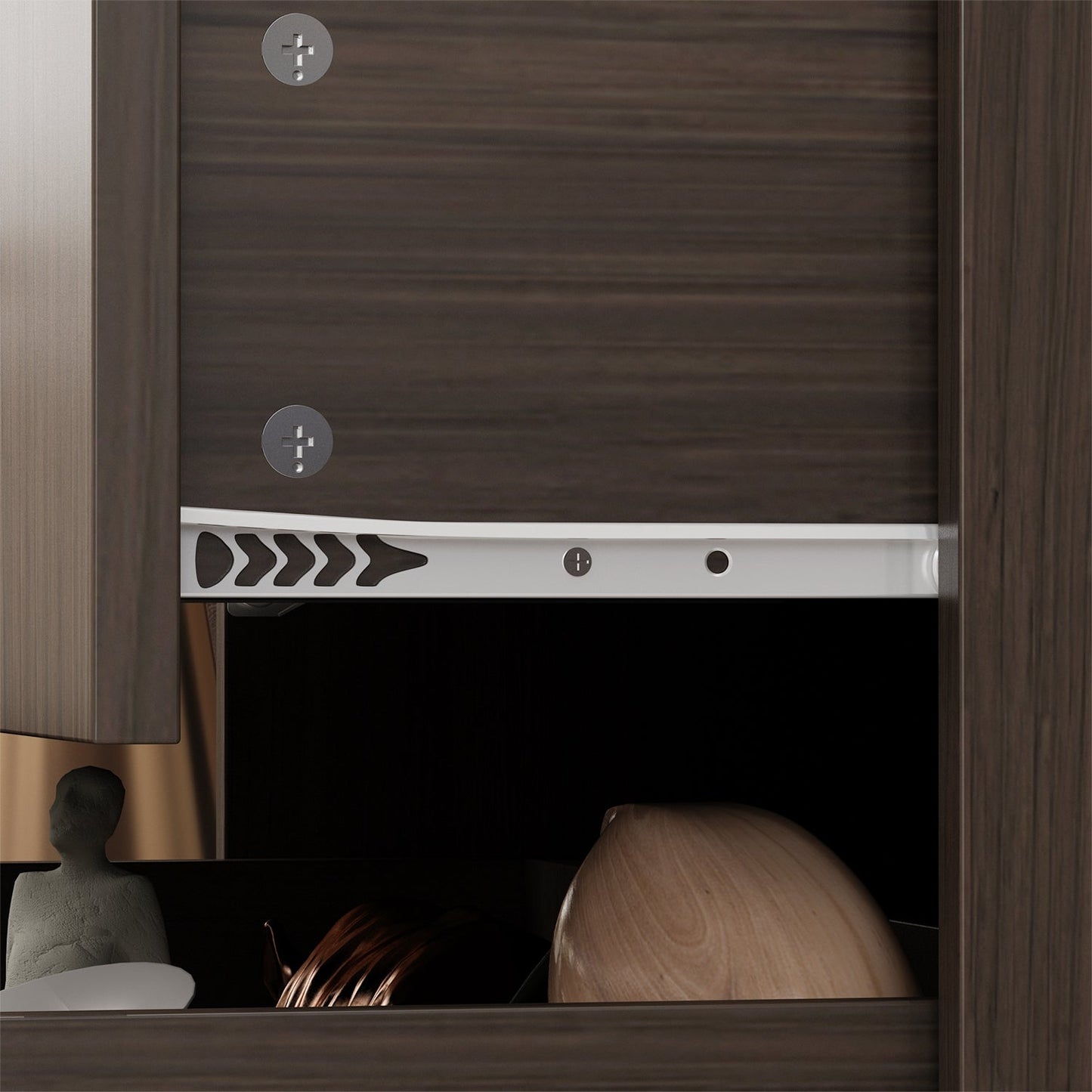 Bibliothèque combinée avec éclairage LED