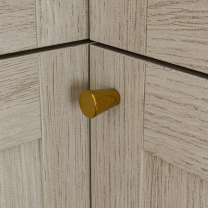 Bibliothèque modulaire à 4 tiroirs avec portes en verre dépoli, 71 po H x 126 po L