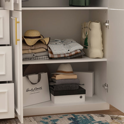 Armoire modulaire de grande taille (74,8 cm) avec portes et tiroirs en verre