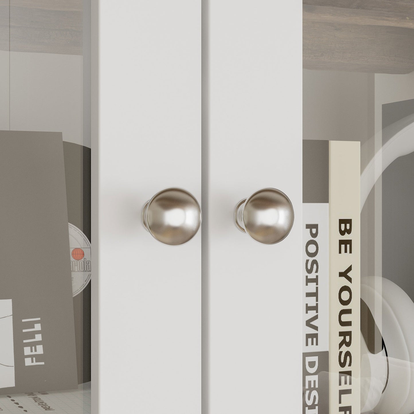 Bibliothèque avec portes vitrées et tiroirs, 78,7 po H x 31,5 po L