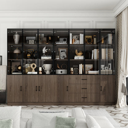 Bibliothèque combinée avec éclairage LED