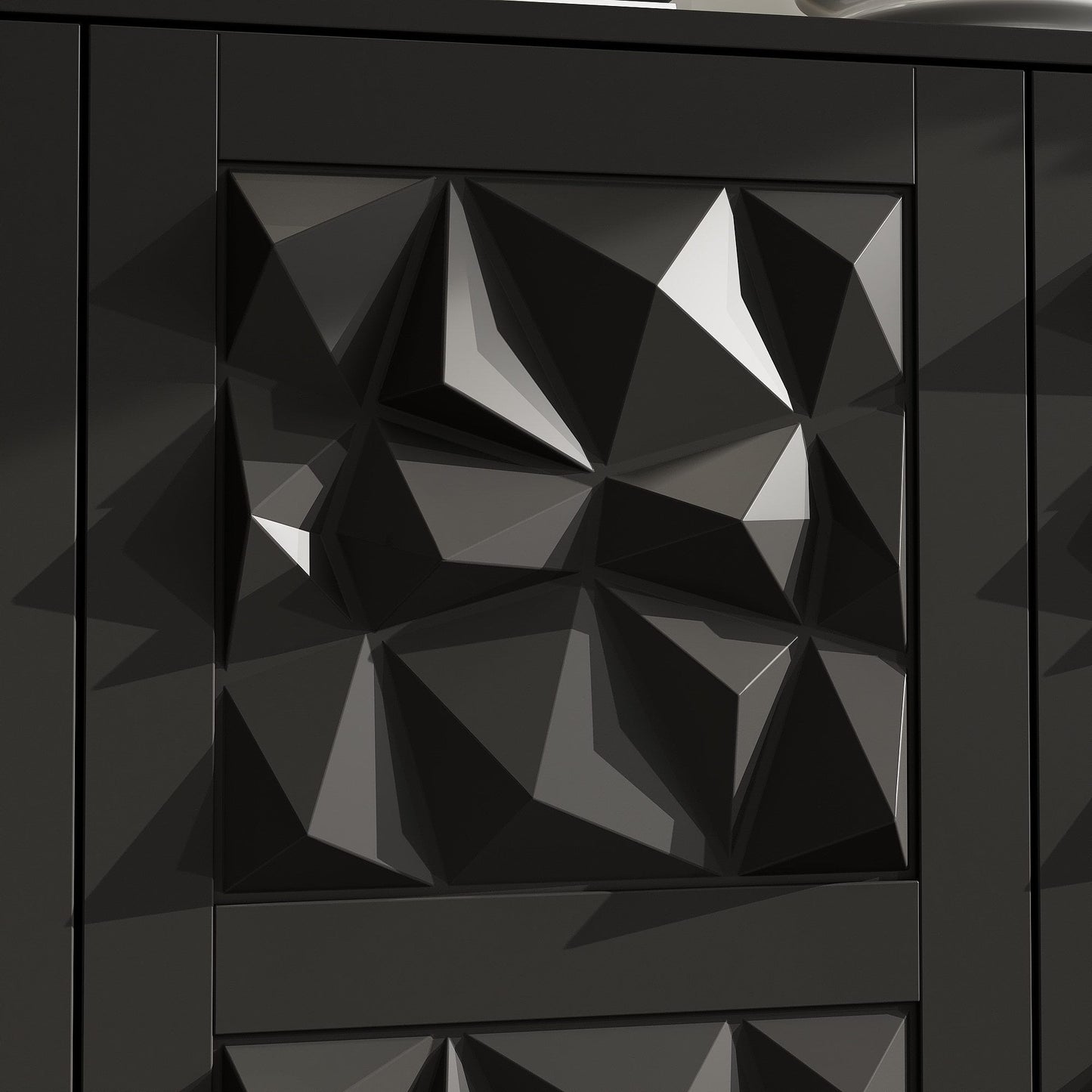 Commode à 4 portes avec pieds en métal