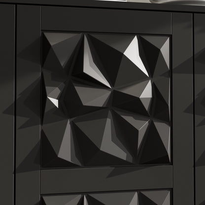 Commode à 4 portes avec pieds en métal