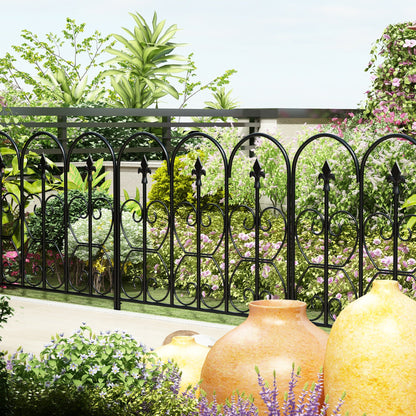 Clôture métallique 32 po H x 24 po L avec 5 panneaux inclus