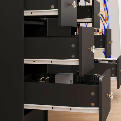 Coiffeuse avec miroir et lampe