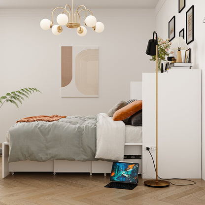 Lit pliant Detravious avec prises électriques