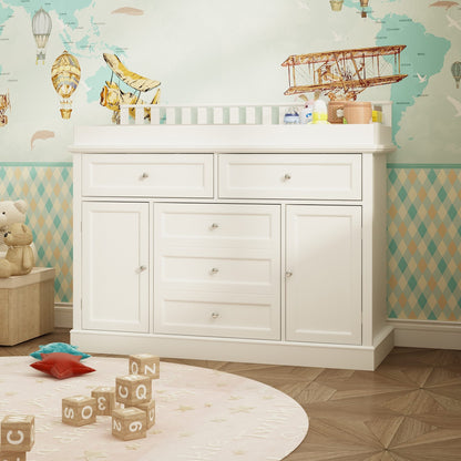 Table à langer à 3 tiroirs avec 2 placards