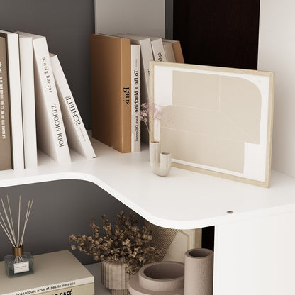 Bibliothèque d'exposition géométrique à 7 étagères (81,9 pouces)