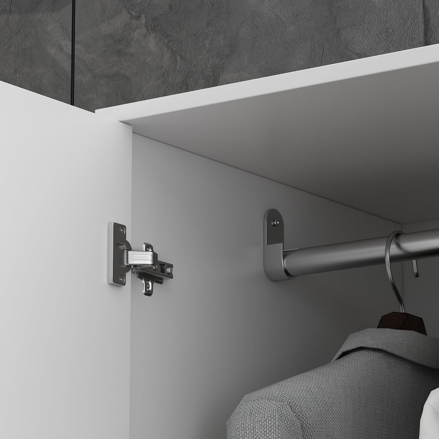 Armoire à 2 portes et 1 tiroir pour le rangement de la chambre