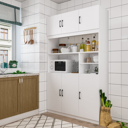 Grand meuble de rangement de cuisine avec portes et étagères - 47,2 cm de large
