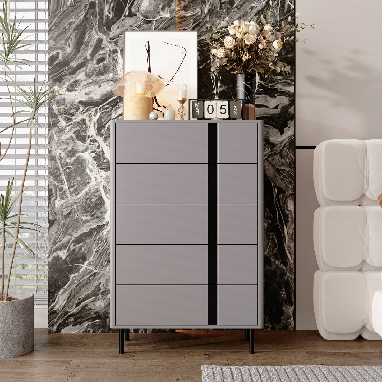 Commode à 5 tiroirs de 31,5 po de largeur