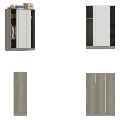 Système de placard à portes coulissantes blanc chaud