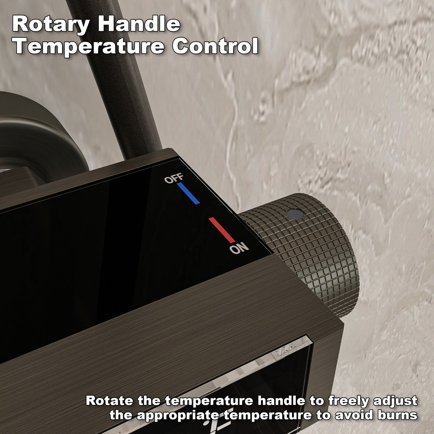 Système de douche avec robinetterie complète et affichage numérique de la température