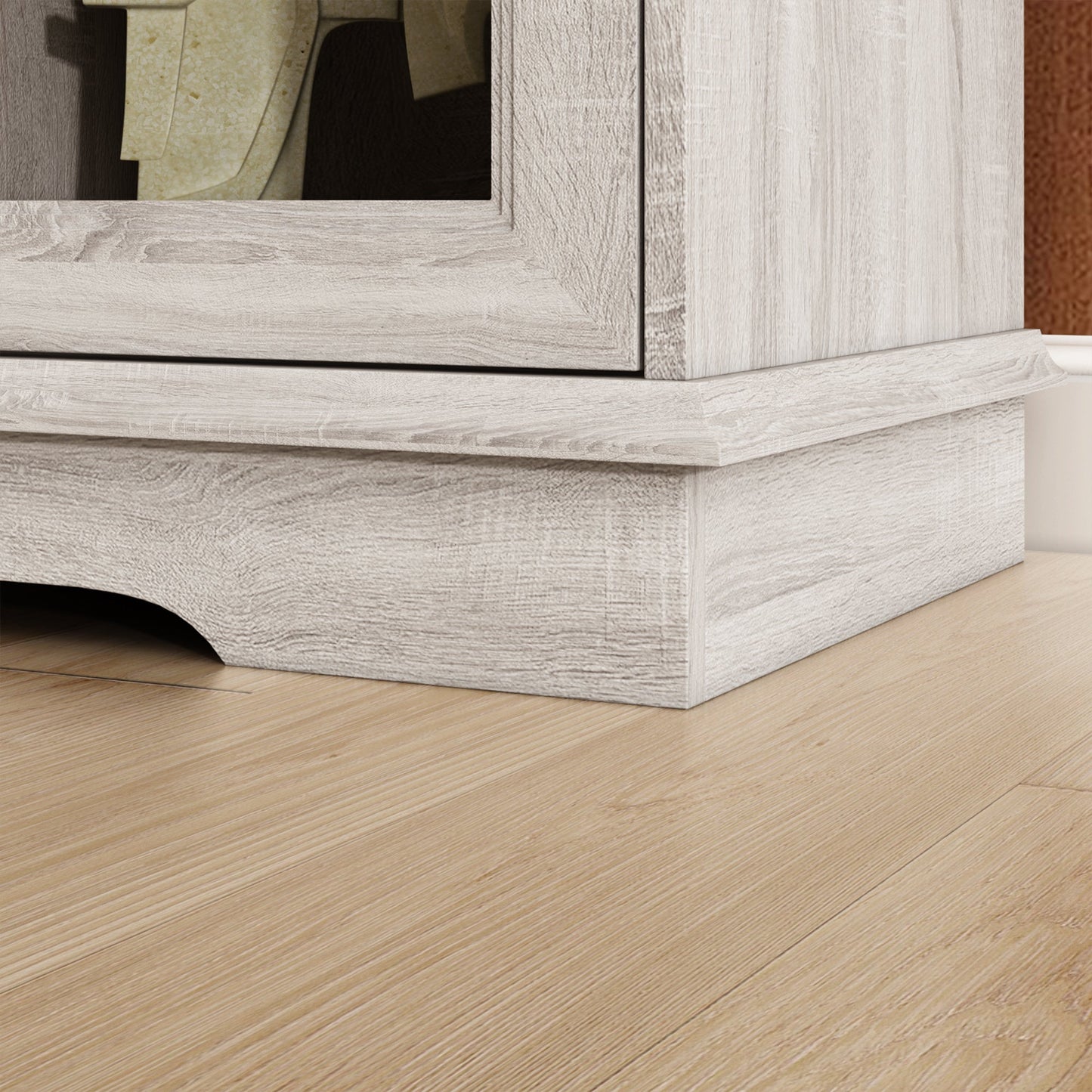 Buffet de 63 pouces avec 3 tiroirs et 4 portes