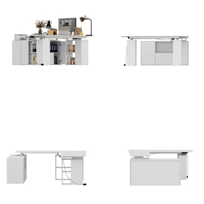 Bureau ergonomique assis-debout pour la maison avec contrôleur de mémoire préréglée