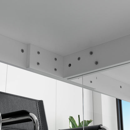 Bureau à piètement en verre