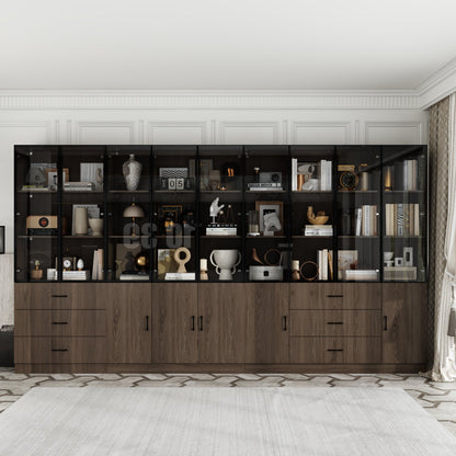 Bibliothèque combinée avec éclairage LED