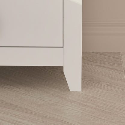 Table d'appoint avec 2 tiroirs et une étagère, table de chevet avec pieds en bois