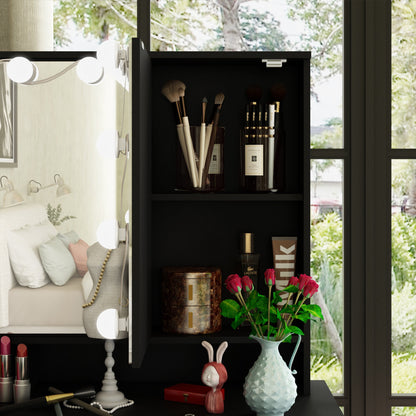 Coiffeuse avec miroir et lampe