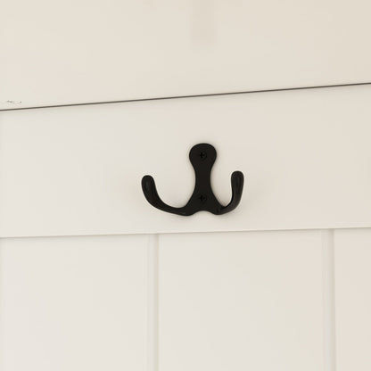 Meuble d'entrée avec étagère, rangement à chaussures et armoire à manteaux.