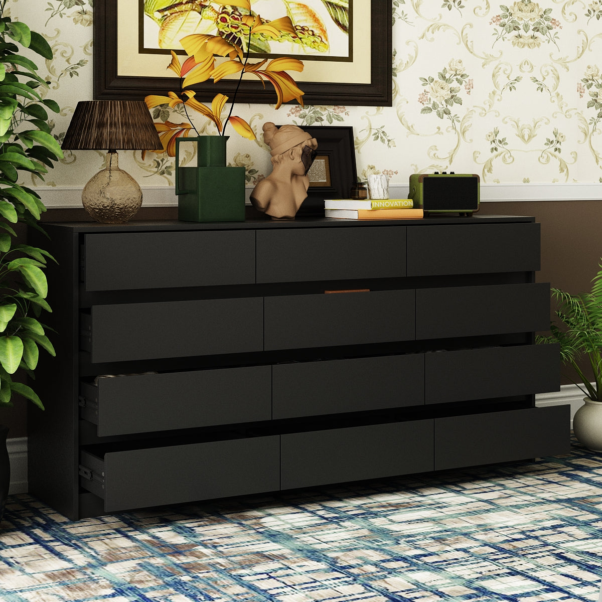 Commode 63 W à 12 tiroirs