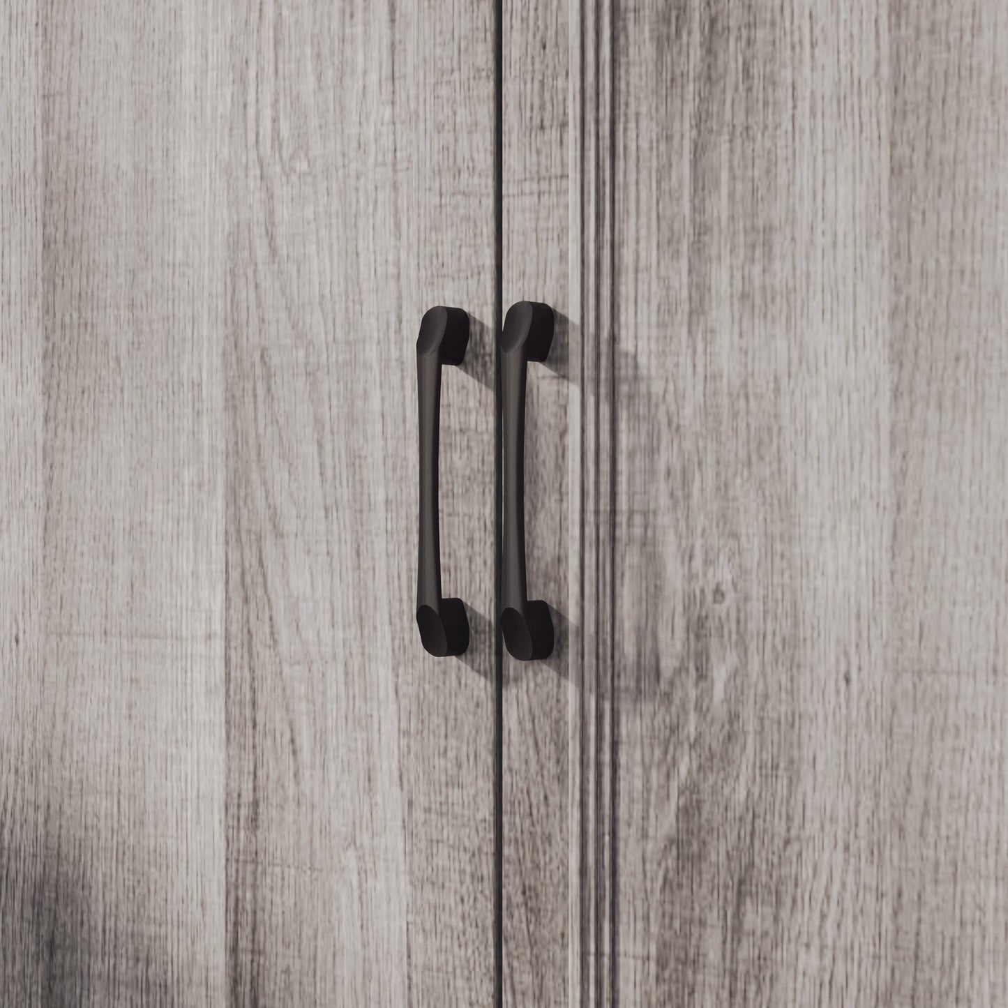 Meuble de rangement modulaire élégant : design épuré et combinaison de compartiments ouverts et fermés.